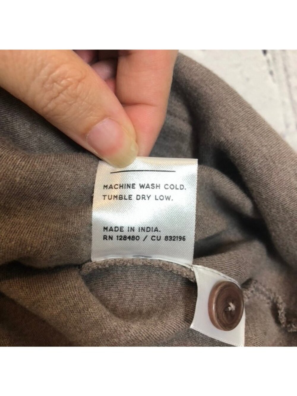 Pact Organic Cotton Airplane Relaxed Blazer Size L Taupe Brown - Picture 7 of 7